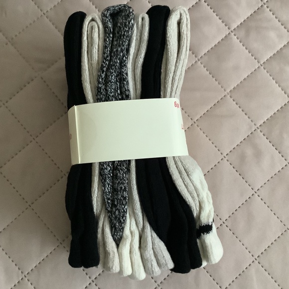 Lucky Brand Ladies' Boot Sock SUPER SOFT 6-pair (BLACK/TAN/DK GRAY/TAN STRIPE) - Picture 5 of 5